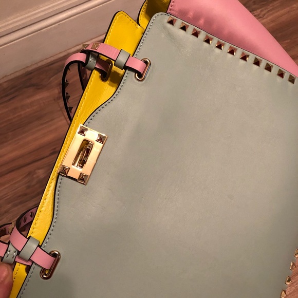 Valentino rockstud studded trapeze tote satchel - Picture 3 of 8